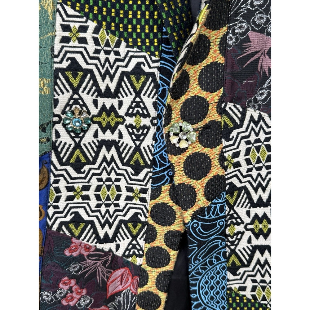 DESIGUAL Multicolor Patchwork Embroidered Jacket … - image 3